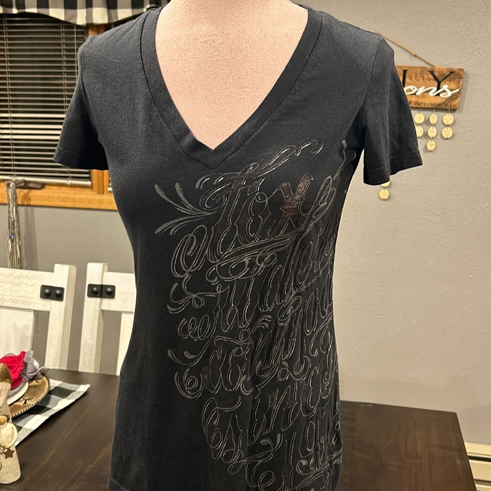 FOX Racing V neck Tshirt Size XS